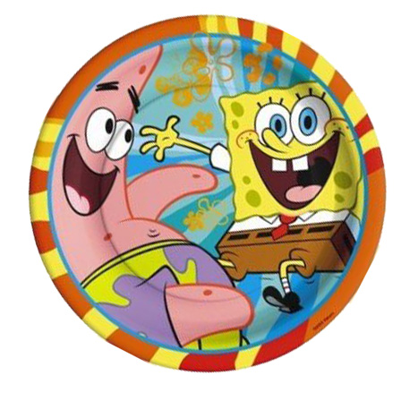 Spongebob Party Round Plate